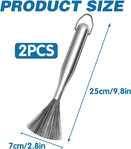 Miniatura 2 de 2 cepillos para ollas de acero inoxidable 304, herramientas de limpieza de metales fáciles de limpiar, adecuados para eliminar manchas de cocina