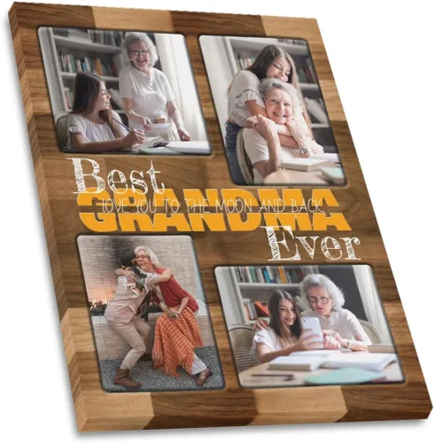 Miniatura 21 de SHIYEL - Impresiones personalizadas en lienzo con foto, regalos de cumpleaños personalizables para tía de sobrina o sobrino, crea un lienzo de pared