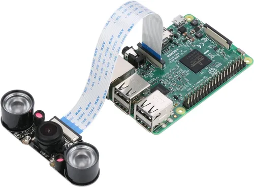 Miniatura 4 de Raspberry Pi 4 Cámara ojo de pez gran angular 5MP 1080p visión nocturna módulo de cámara para Raspberry Pi 4 Modelo B Raspberry Pi 3 Modelo B/B+