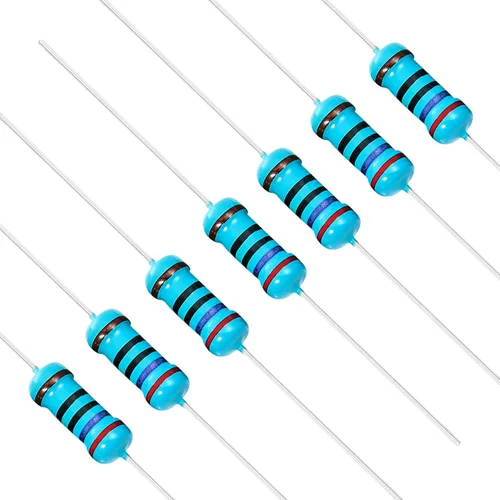 Miniatura 52 de Chanzon 50 piezas 1 W 10 Ω ohm Resistencia de película metálica fija de tolerancia 0.01 ±1% 10R MF Resistencias de agujero pasante con limitación