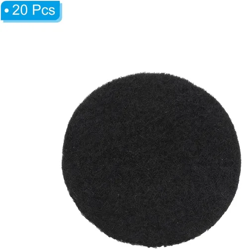 Miniatura 3 de PATIKIL Almohadilla de quemador de incienso de 1.8 pulgadas de diámetro, paquete de 20 soportes de incienso de aluminio negro para recoger cenizas