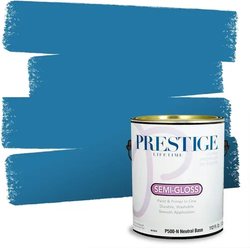 Miniatura 262 de Prestige Paints. - Base y pintura para exteriores en un solo galón, 1 galón. plano, comparable con Sherwin Williams Topsail. SW6799-PCM