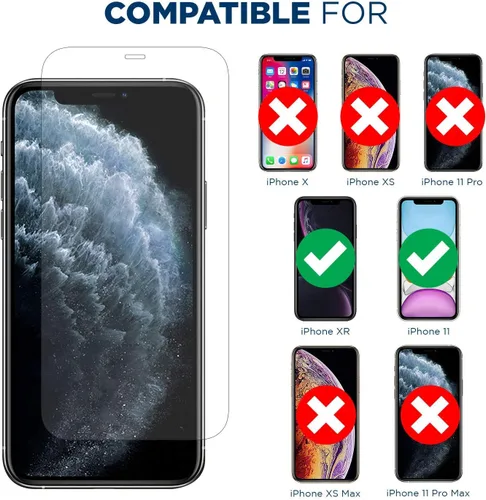 Miniatura 2 de Tech Armor Protector de pantalla mate antirreflejo/antihuellas diseñado para Apple iPhone 11, Xr de 6.1 pulgadas, paquete de 3 unidades 2019