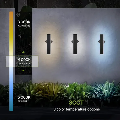 Miniatura 5 de ASD Lámpara LED de montaje en pared de 18 pulgadas de largo, aplique lineal para exteriores e interiores 3CCT, regulable, impermeable