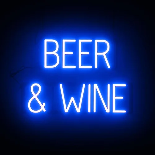 Miniatura 38 de SpellBrite Letrero de cerveza y vino Letrero de cerveza y vino neón, luz LED verde 22.0 x 15.0 pulgadas