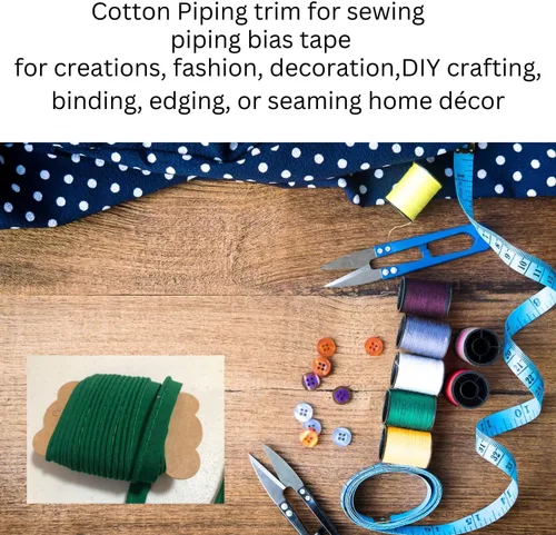 Miniatura 3 de Cinta al bies de 1/2 pulgada x 10 yardas, poliéster para costura, manualidades, cinta de encuadernación para dobladillo, costura, costura, Verde