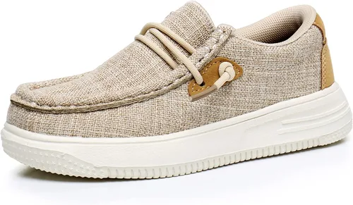 Miniatura 2 de Blikcon Zapatos náuticos casuales para niños y niñas, mocasines ligeros con cordones (bebéniño pequeñoniño grande)