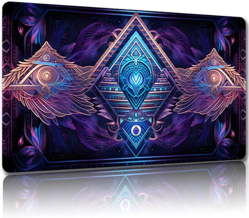 Miniatura 33 de Tapete de juego para MTG con bolsas de almacenamiento gratis, tapete de juego de 24 x 14 pulgadas TCG y alfombrillas de juego de mesa para tarjetas