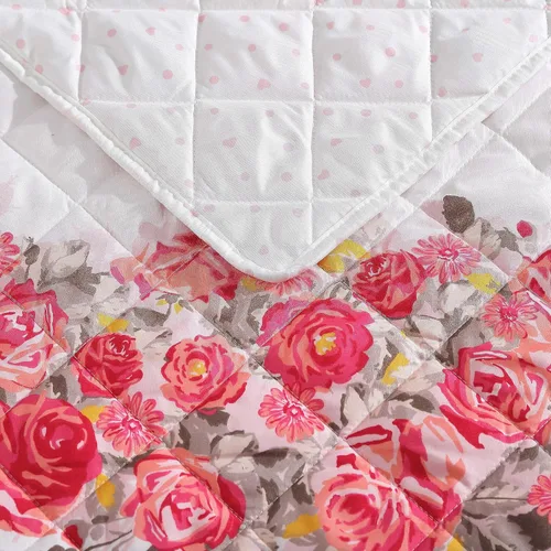 Miniatura 6 de Betsey Johnson - Juego de edredón Queen, ropa de cama reversible de microfibra cepillada con fundas a juego, decoración del hogar cosida