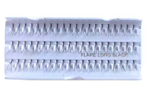 Miniatura 12 de 100 pares de pestañas postizas 100% cabello humano negro natural #747S Negro-747S