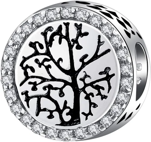 Miniatura 309 de LUXILLA Abalorio de plata de ley 925 para madre, hija, abuela, para familia, amor, madre, hija, abuela, para pulseras, collares, dijes, abalorios