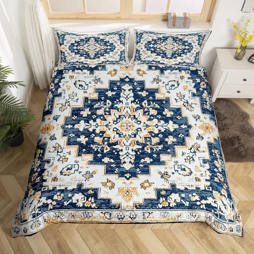 Miniatura 20 de Erosebridal Funda de edredón floral exótica tamaño Queen, juego de ropa de cama bohemio, funda de edredón tribal exótica floral bohemia, flores