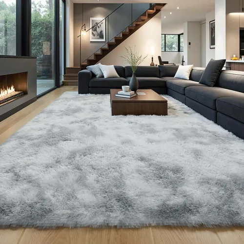 Miniatura 37 de KCHOWUA Alfombras Esponjosas y Peludas de Unicornio para Dormitorio de Niñas, 3x5 pies Lavable Antideslizante Alfombra de Área Shag Peluda para Sala