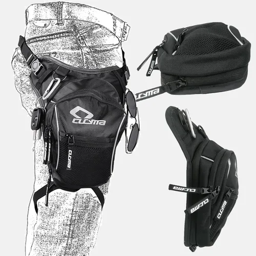 Miniatura 6 de Bolsa táctica militar de la pierna del bolso impermeable del muslo del paquete de la cadera bolsillos múltiples, #605-Negro, Bolso Oxford Drop Leg