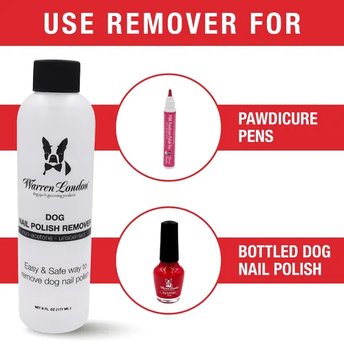 Miniatura 5 de Warren London - Removedor de esmalte de uñas para perros Fórmula sin acetona Uso con bolígrafos de esmalte Pawdicure y otros esmaltes de uñas
