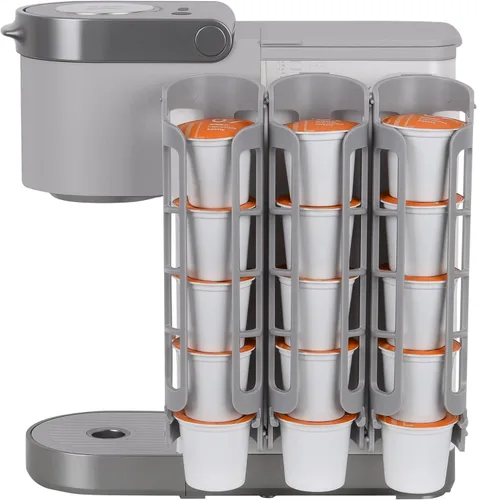 STORAGENIE Soporte para cápsulas de café de montaje lateral, dispensador de cápsulas K Cup compatible con cafeteras Keurig, perfecto para Gris claro