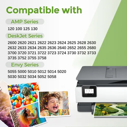 Miniatura 2 de Ubinki - Cartuchos de tinta remanufacturados 65XL, reemplazo para HP 65 XL, 65XL, HP65XL, HP65 (Tri-Color, paquete de 2) Funciona con impresoras