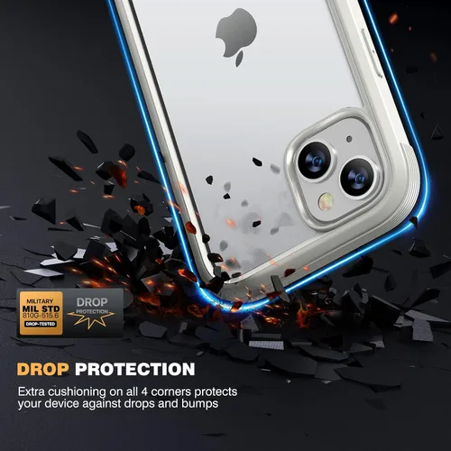 Miniatura 500 de Diaclara Funda diseñada para iPhone 16, mejorada [protección completa de la cámara], carcasa resistente de cuerpo completo con protector de pantalla