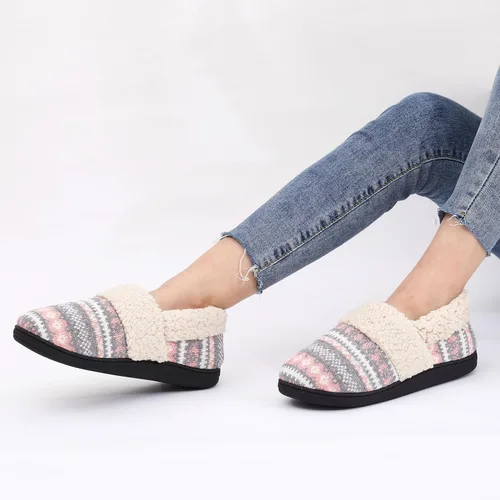 Miniatura 2 de Evshine Pantuflas mullidas de espuma viscoelástica con parte trasera cerrada para mujer, con forro polar, para interiores y exteriores