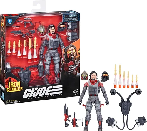 Miniatura 12 de G.I. Joe Serie Clasificada #118, Iron Grenadier Metal-Head, Figura de acción de colección de lujo de 6 pulgadas con 28 accesorios