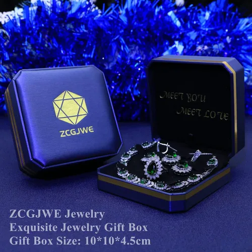 Miniatura 4 de Conjuntos de joyería de moda para mujeres y niñas, chapado en platino, chapado en oro, chapado en oro rosa, aretes chapados en negro pistola, aretes