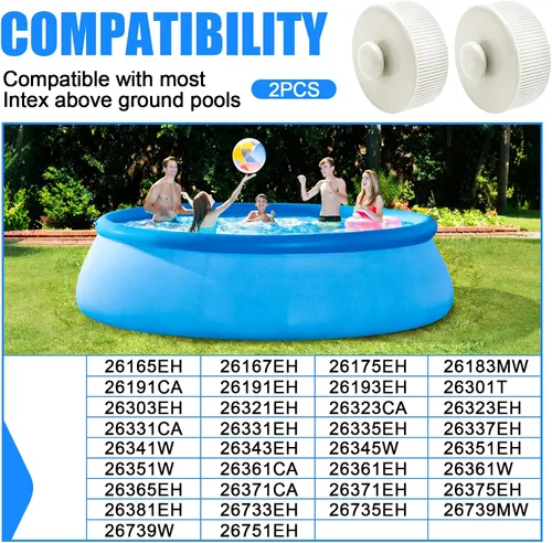 Miniatura 5 de Tapa de tapón de drenaje de piscina 11044, piezas de repuesto para piscinas Intex sobre el suelo de 42 pulgadas y más, tapa de drenaje de piscina
