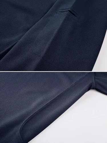 Miniatura 4 de MAGCOMSEN Camisas polo para hombre, 3 botones, secado rápido, manga larga, tácticas, camisa de golf