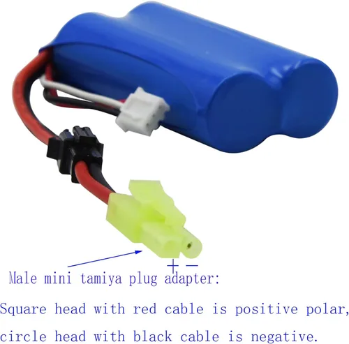 Miniatura 4 de Blomiky Paquete de 2 baterías H101 7.4V 2S 15C 1500mAh con enchufe SM-2P adecuado para H105 H103 H101 control remoto barco RC / batería H101