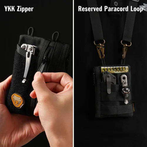 Miniatura 4 de VIPERADE VE18 EDC Bolsa, Organizador de Bolsillo para Hombres, Organizador de Bolsillo EDC, 3 Ranuras con 2 Bolsillos con Cremallera, Bolsa