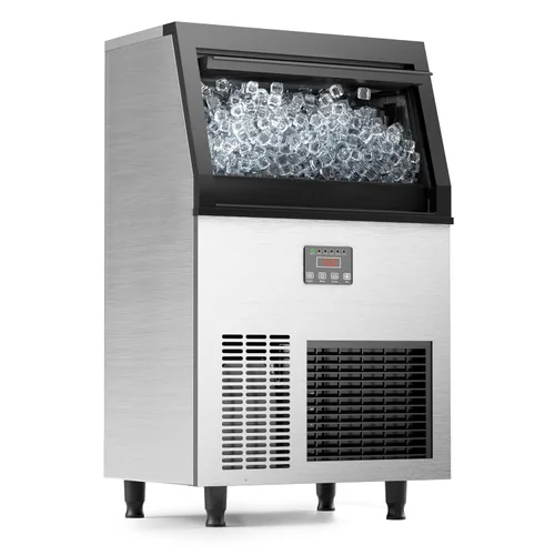 Miniatura 7 de Coolake Máquina Comercial para Hacer Hielo 200lbs/24H, Enfriada por Aire Bajo Mostrador Máquina de Hielo con Almacenamiento de Hielo de 50lbs, Acero
