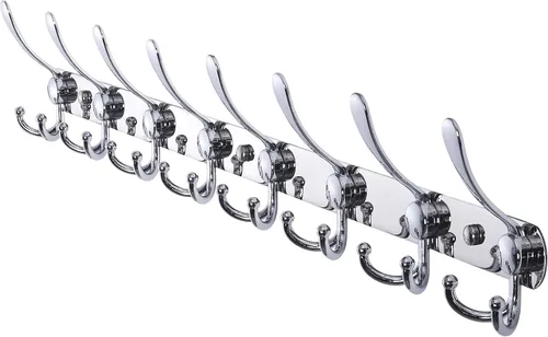 Miniatura 35 de Dseap - Perchero para pared, 5 ganchos triples, resistente, acero inoxidable, riel de gancho de metal para abrigos, sombreros, toallas, bolsos
