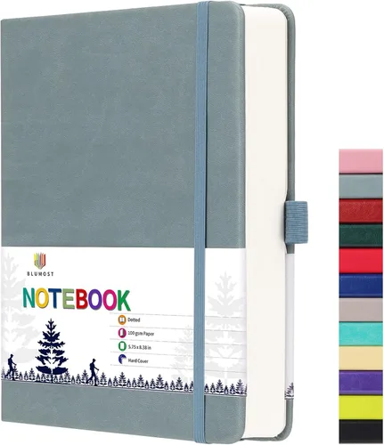 Miniatura 8 de Cuaderno de papel en blanco - 280 páginas A5 con papel en blanco de 100 g/m², papel grueso, tapa dura, cuero PU, 5.75" × 8.38" - Negro