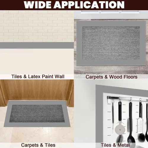 Miniatura 6 de Tira de Transición de Piso de Vinilo Autoadhesiva de 3.05m, Tira de Borde Superpuesto Alfombra a Azulejo, Tira de División de Piso Flexible Pelar