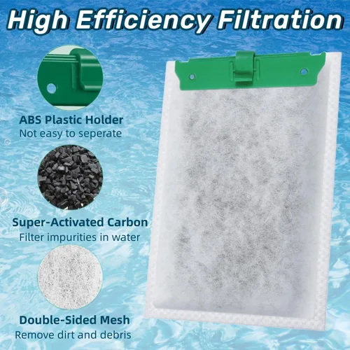 Miniatura 3 de Cartucho de filtro de acuario compatible con filtros de alimentación Tetra Whisper Bio-Bag, cartuchos de filtro de repuesto para cartuchos Tetra