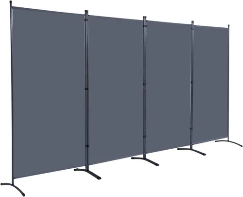 Miniatura 17 de Divisor de habitación de 6 pies, separador de habitación con ruedas con bloqueo, (base de metal gruesa), separadores de habitación, pantallas