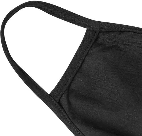 Miniatura 2 de Forno Paquete de 3 cubrebocas unisex, algodón negro, lavable, tela reutilizable