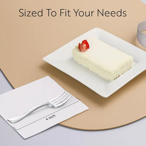 Miniatura 2 de Restaurantware - Mini tenedores de 4 pulgadas, 100 tenedores pequeños desechables - Pesado, combina con sus obras, postres o muestras, tenedor