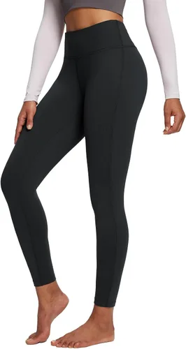 BALEAF - Leggings de yoga suaves de cintura alta 78 para mujer con bolsillos profundos, pantalones de entrenamiento elásticos cepillados a prueba de