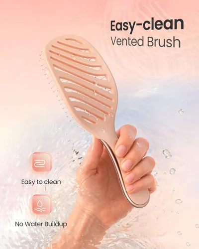 Miniatura 4 de AIMIKE Cepillo para desenredar, cepillo desenredante ventilado para cabello mojado y seco con cerdas suaves, cepillo para desenredar sin dolor