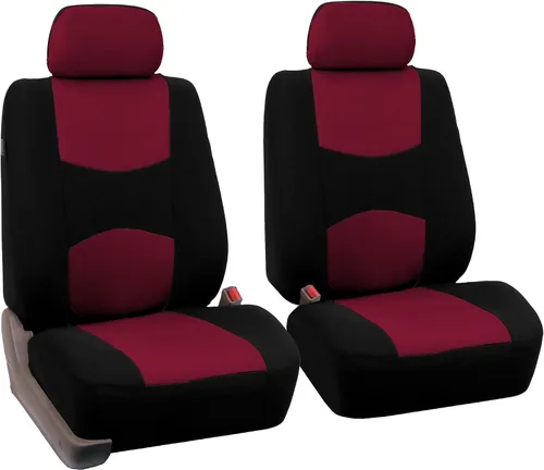 Miniatura 21 de FH Group - Juego de fundas de asientos para automóvil, de tela beige, para SUV, sedán y camioneta, para asientos de respaldo bajo con reposacabezas