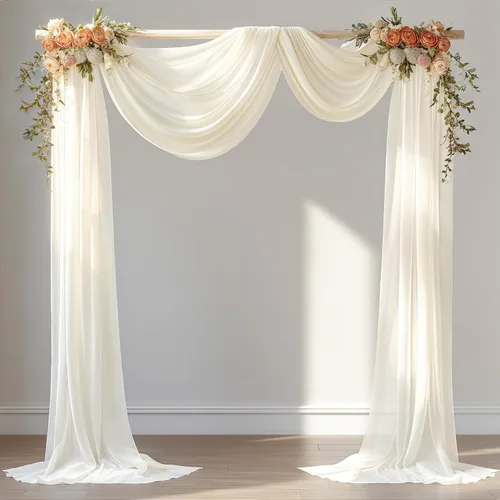 Miniatura 15 de Tela Negra para Drapeado de Arco de Boda 1 Panel 30'' x 20 Pies Cortinas Negras Tela Transparente Telón de Fondo Telas para Drapeado de Arco