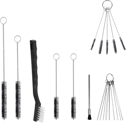 Kit de limpieza de pistola de pulverización multiusos de 17 piezas, cepillos de nailon, kit de limpieza de pistola de pintura, mini cepillos y