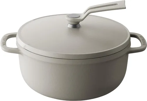 Miniatura 11 de Olla para Horno Holandés Vermicular 2.0 Olla de Hierro Fundido Esmaltada Ligera 18cm (2 qt) No Tóxica Compatible con Inducción Horno Mate