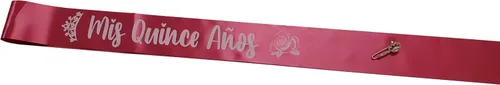 Miniatura 3 de It's My 15th Birthday Gifts for Teenage Girl Quince Anos - Banda de fiesta de quinceañera, banda rosa con extremos ajustables, viene con corona