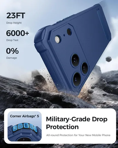 Miniatura 7 de ASAFCASE Funda magnética para iPhone 17 Pro con soporte, compatible con MagSafe, protección completa de la lente, caída de grado militar, control