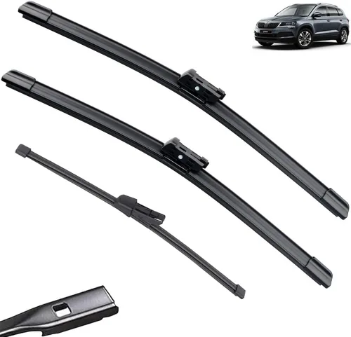 Miniatura 8 de Escobilla de limpiaparabrisas compatible con Skoda Karoq NU7 SE 2017 2018 2019 2020 2021 2022 2023 limpiaparabrisas delantero y trasero para ventana
