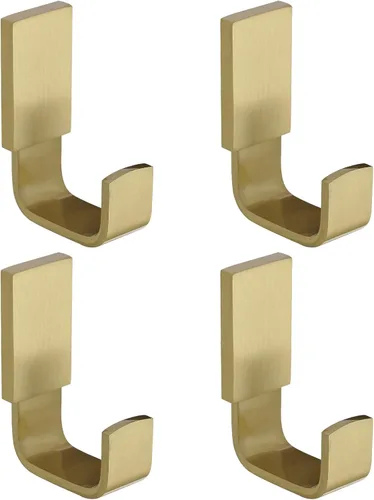 Miniatura 9 de BESy Ganchos individuales para toallas para baño, cocina, garaje, estilo cuadrado, ganchos para bata y sombrero, montaje en pared con tornillos