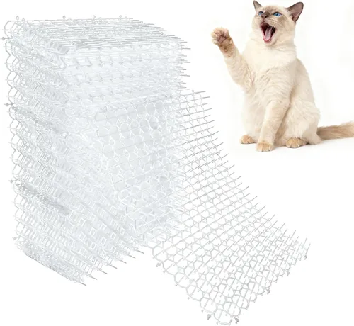 Miniatura 12 de Tapete de 16 x 13 pulgadas para gatos, paquete de 10 alfombrillas para gatos con púas – Solución disuasoria de mascotas para interiores y exteriores