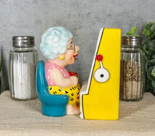 Miniatura 9 de Ebros Gift Casino Jackpot Ganador Máquina Tragamonedas Y Abuela Juego Reina Salero Y Pimentero Cerámica Estatuilla Magnética Set Cocina Comedor Mesa