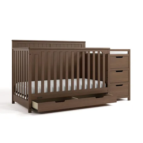 Miniatura 24 de Graco Hadley Cuna convertible 5 en 1 con cajón (Gris Guijarro) – Certificado GREENGUARD Gold, Combo de cuna con cajón, Cajón de almacenamiento
